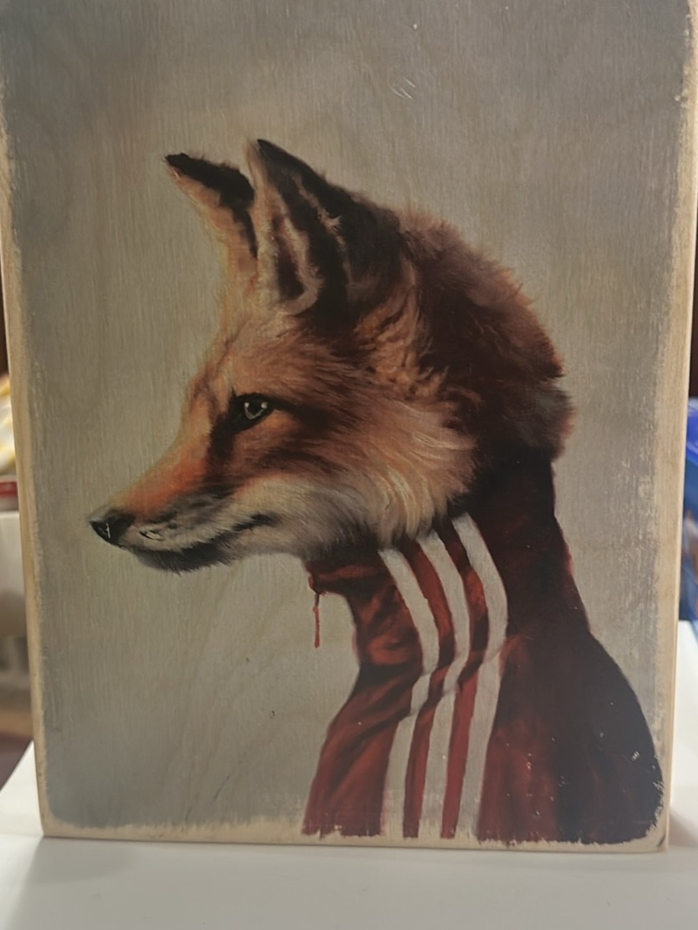 Richard Ahnert "Union Fox" Signed Canvas Art Print (8"x6")